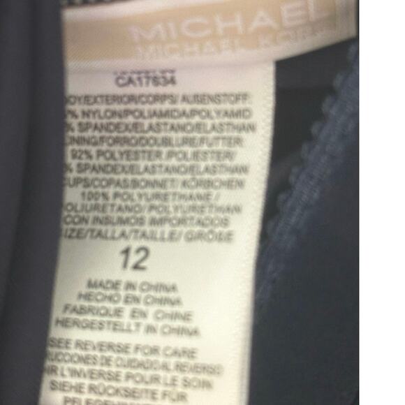 Michael Kors Dark Blue One Piece Swimsuit Sz. 12 - Picture 3 of 5
